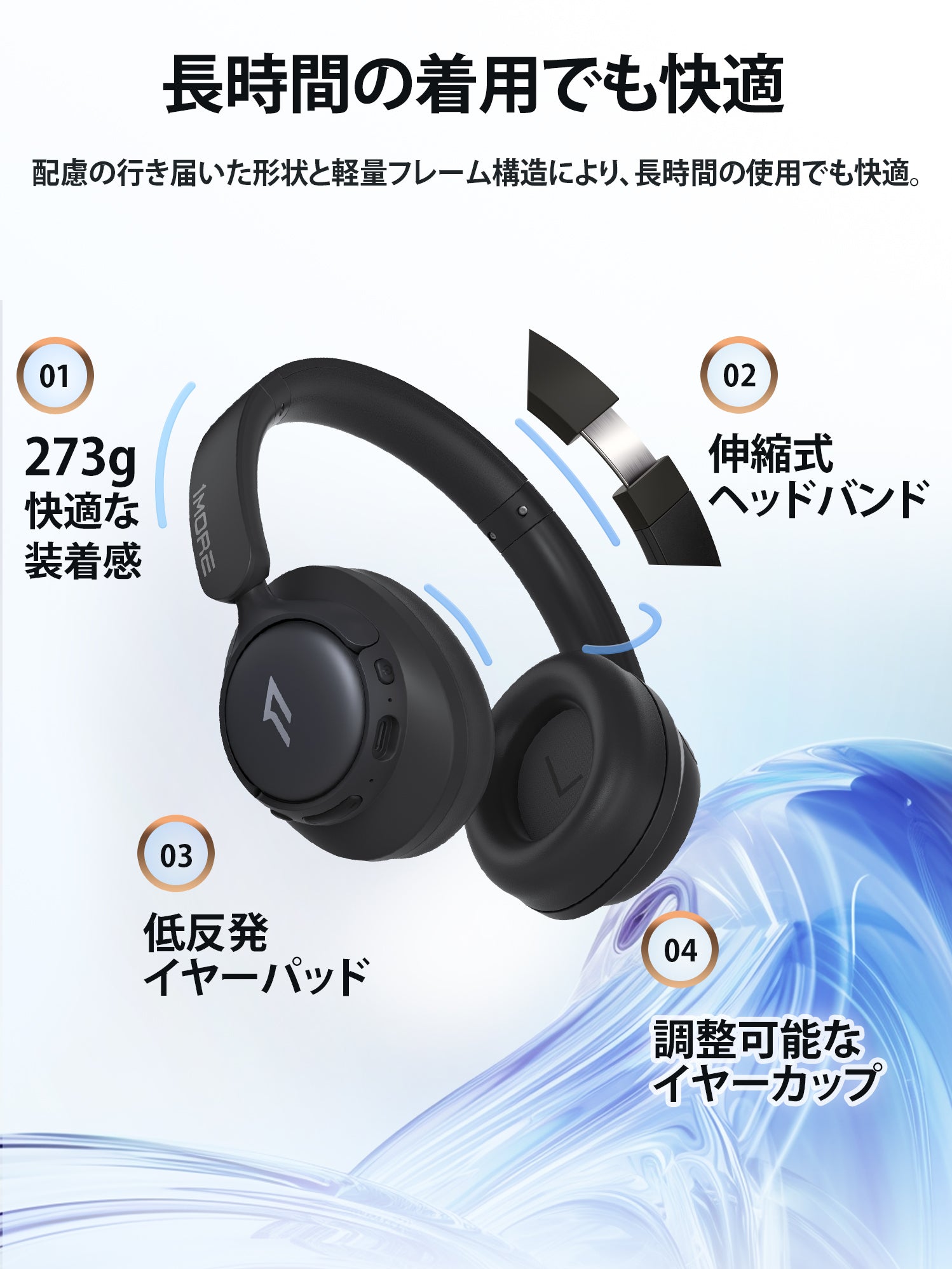 1MORE SonoFlow SE HQ31 ワイヤレス ヘッドホン